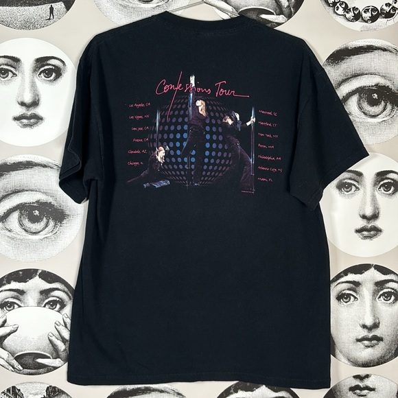 Madonna Confessions Black Short Sleeve 2006 Concert Tour Tee, Sz L🪩🎤 - Picture 3 of 11